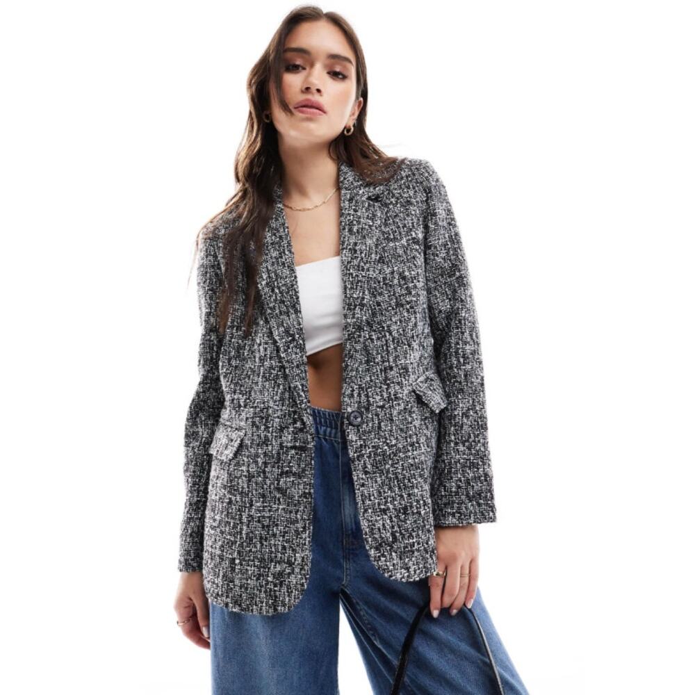 Abercrombie & Fitch Classic Tweed Blazer in Black and White size XL